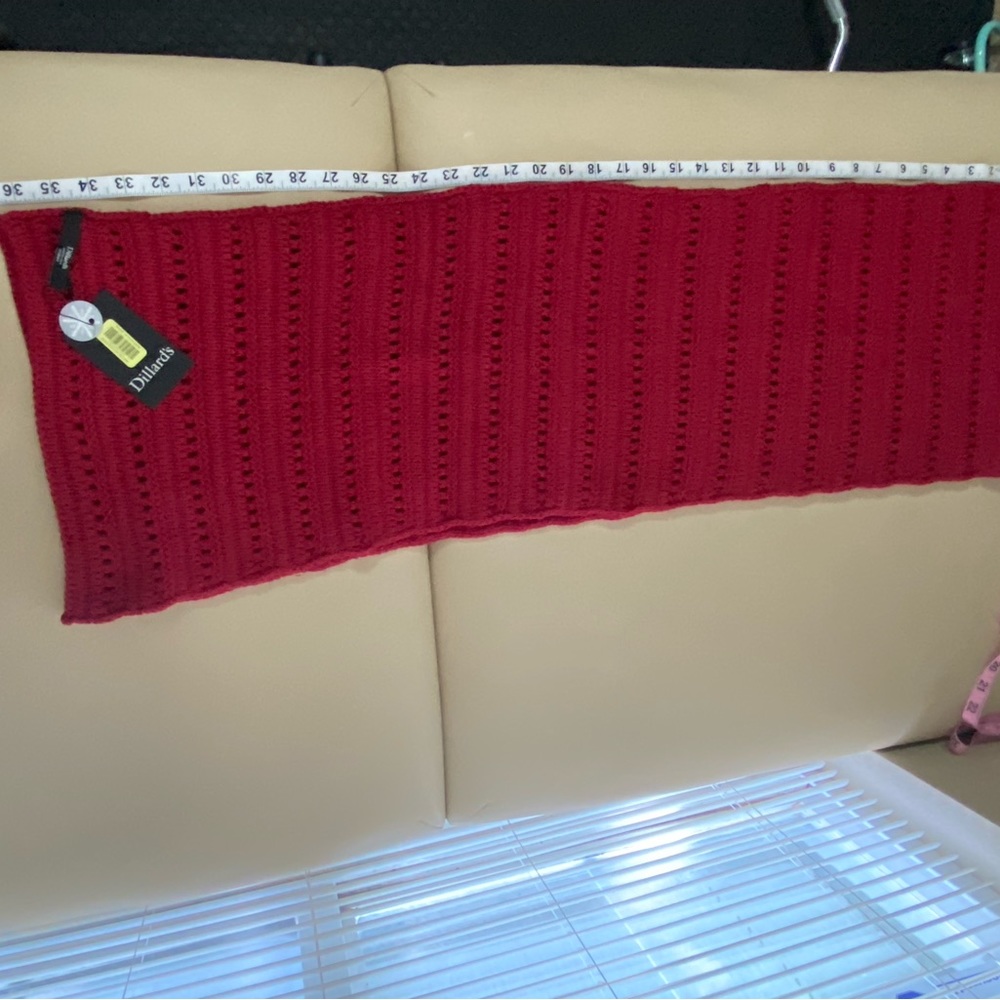 Dillards red knit scarf
